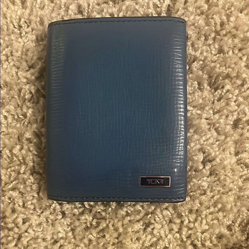 TUMI Blue Leather Wallet